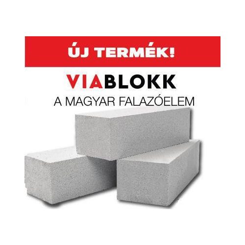 VIABLOKK D450/5cm pórusbeton falazóelem (600x200x50mm) (8,33db/m2) (280db 5cm+10db 10cm/1200kg/#)