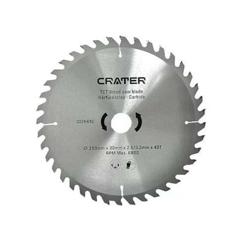 CRATER Körfűrészlap 250x30/40 fog carbide