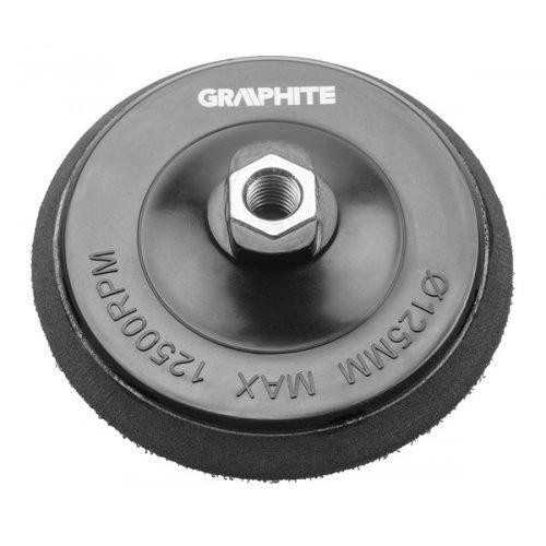 GRAPHITE Gumitányér Tépőz. 125mm M14 sarokcsiszolóhoz