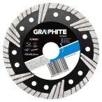 GRAPHITE Gyémánt Vágótárcsa 115 Turbo 2,4mm