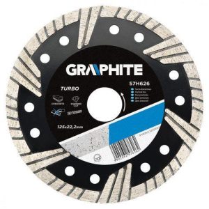 GRAPHITE Gyémánt Vágótárcsa 125 Turbo 2,6mm