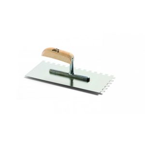 Schuller Stan Karo C1 rozsdamentes fogazott glettelő 4mm fogazás 13x28cm