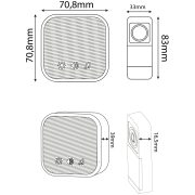 Entac Elemes ajtócsengő IP44 adókészülékkel 1xCR2032 (3xAAelem nem tartozék)