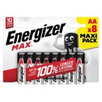 Energizer Max alkáli ceruza elem AA (8db/csomag)