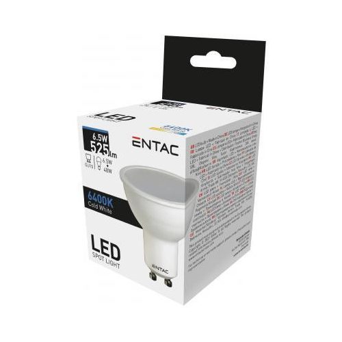 Entac LED Spot Wide Angle izzó GU10 6,5W CW 6400K